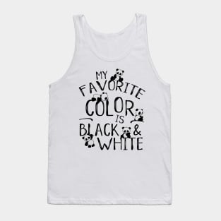 My Favorite Color Is Black & White Cute Kawaii Panda Tank Top